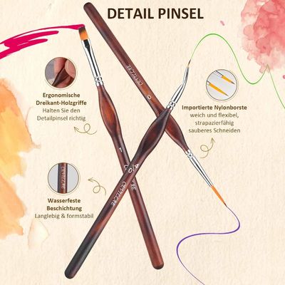 Bộ cọ vẽ chi tiết Precision Model Paintbrush dành cho người làm mô hình, vẽ tranh