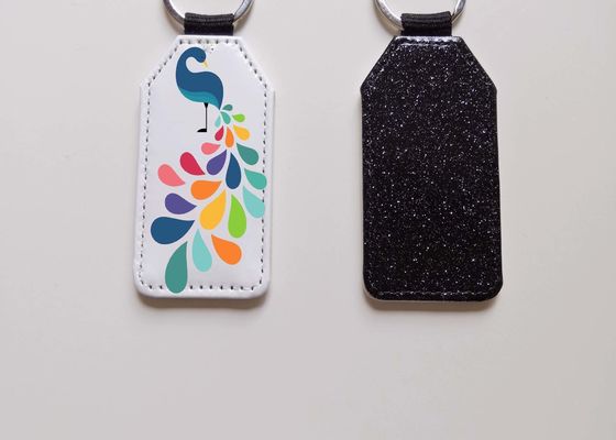 Da Sublimation Custom Blank Keychain Trái tim hình tròn hình chữ nhật